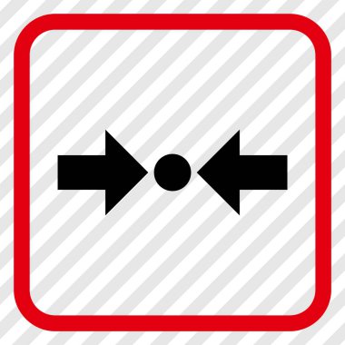 Basınç yatay vektör simgesi bir çerçeve içinde