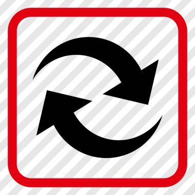 Oklar vektör simgesi bir çerçeve içinde yenileme