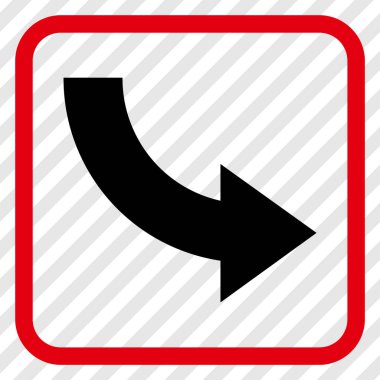 Doğru vektör simgesi bir çerçeve içinde döndürme