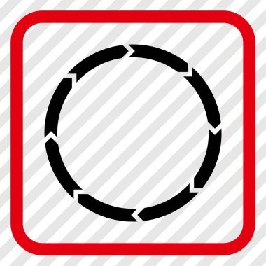 Döndürme vektör simgesi bir çerçeve içinde