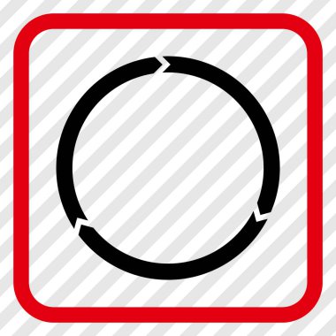 Döndürme vektör simgesi bir çerçeve içinde