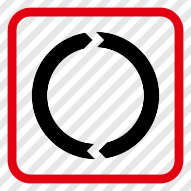 Döndürme vektör simgesi bir çerçeve içinde