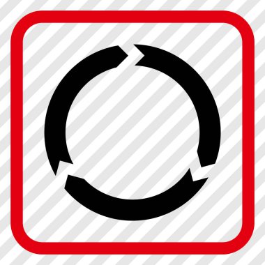 Döndürme vektör simgesi bir çerçeve içinde