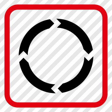 Döndürme vektör simgesi bir çerçeve içinde