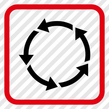 Döndürme vektör simgesi bir çerçeve içinde