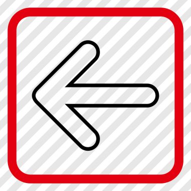 Yuvarlak ok vektör simgesi bir çerçevede yaptı.