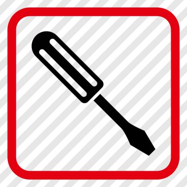 Tornavida vektör simgesi bir çerçeve içinde