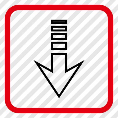 Vektör simgesi bir çerçeve içinde gönderin