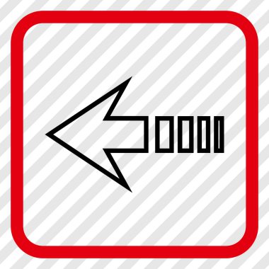 Sol vektör simgesi bir çerçevede göndermek