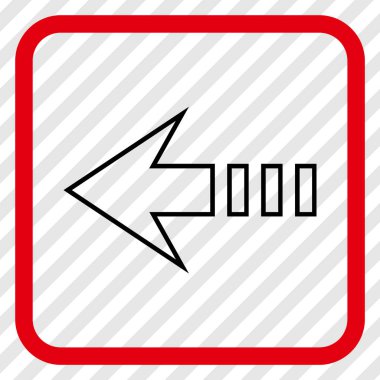 Sol vektör simgesi bir çerçevede göndermek