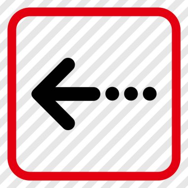 Sol vektör simgesi bir çerçevede göndermek