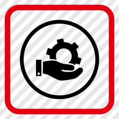 Hizmet vektör simgesi bir çerçeve içinde