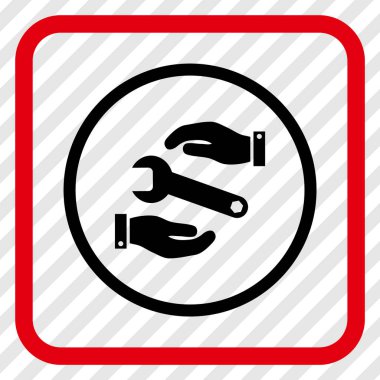 Hizmet vektör simgesi bir çerçeve içinde