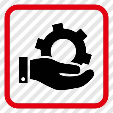 Hizmet vektör simgesi bir çerçeve içinde