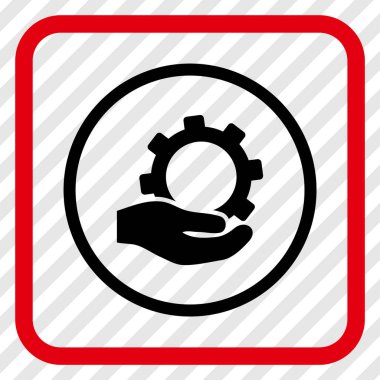 Hizmet vektör simgesi bir çerçeve içinde