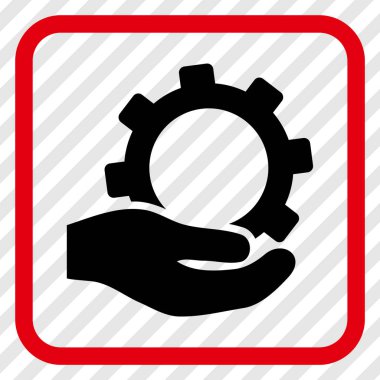 Hizmet vektör simgesi bir çerçeve içinde