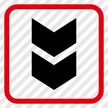 Vektör simgesi bir çerçeve içinde aşağı kaydır