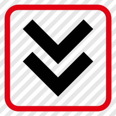 Vektör simgesi bir çerçeve içinde aşağı kaydır