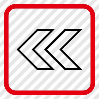 Shift Sol vektör simgesi bir çerçeve içinde