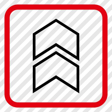 Vektör simgesi bir çerçeve içinde yukarı kayması