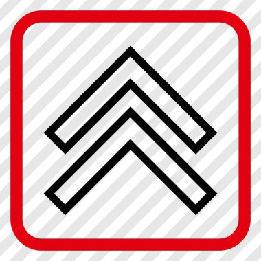 Vektör simgesi bir çerçeve içinde yukarı kayması