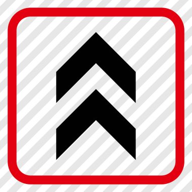 Vektör simgesi bir çerçeve içinde yukarı kayması