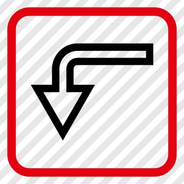 Vektör simgesi bir çerçeve içinde geri çevirmek