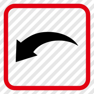 Vektör simgesi bir çerçeve içinde geri al