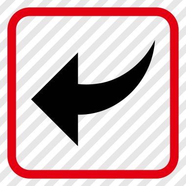 Vektör simgesi bir çerçeve içinde geri al