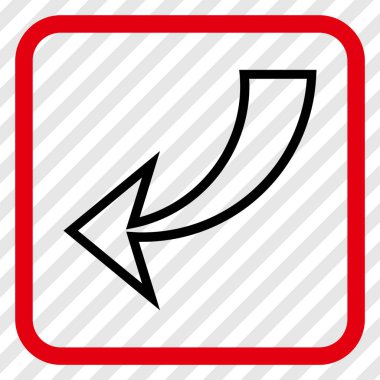 Vektör simgesi bir çerçeve içinde geri al