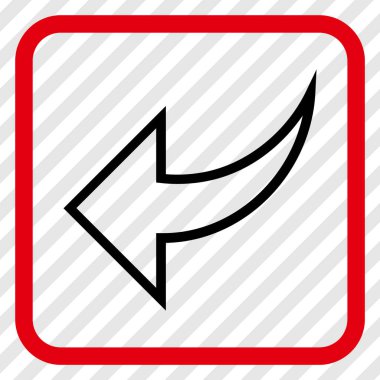 Vektör simgesi bir çerçeve içinde geri al