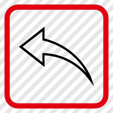 Vektör simgesi bir çerçeve içinde geri al