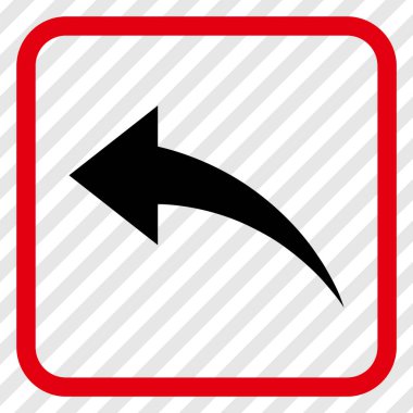 Vektör simgesi bir çerçeve içinde geri al