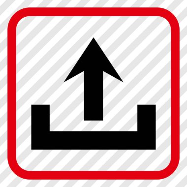 Vektör simgesi bir çerçeve içinde upload