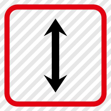 Dikey Çevir vektör simgesi bir çerçeve içinde