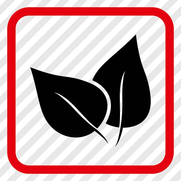Icône vectorielle de plante florale dans un cadre — Image vectorielle