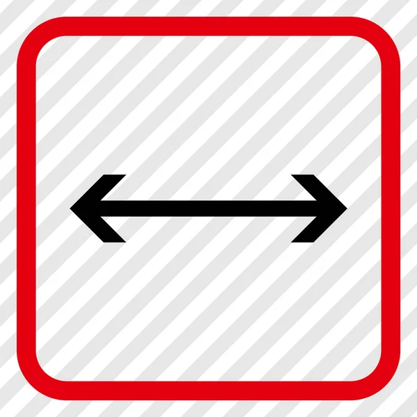Horisontella Flip vektor ikonen i en ram — Stock vektor