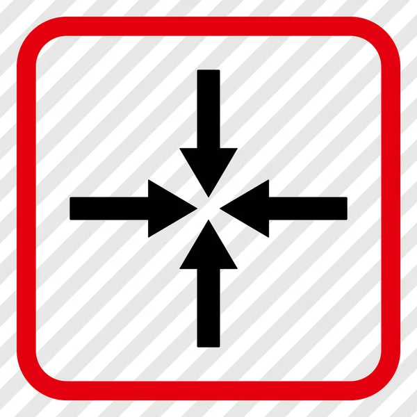 Impact Arrows Vector Icon In a Frame — Stock Vector