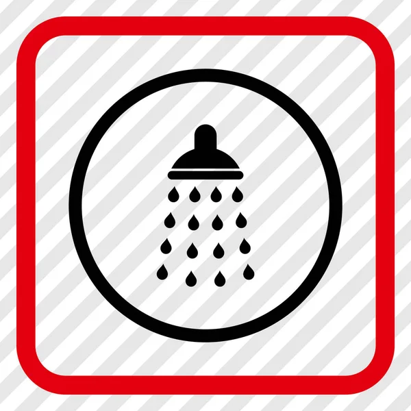 Shower Vector Icon In a Frame — Stockvector