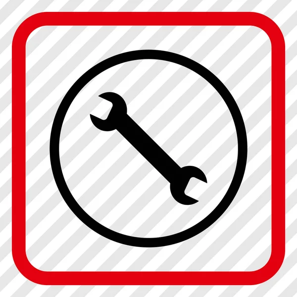 Wrench Vector Icon In a Frame — Stock Vector