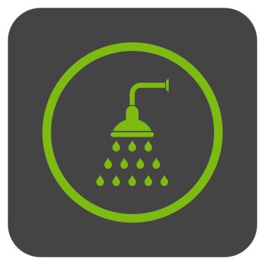 Duş düz kare vektör simgesi