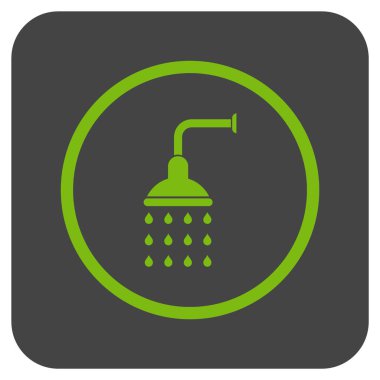 Duş düz kare vektör simgesi