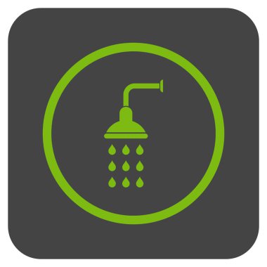 Duş düz kare vektör simgesi