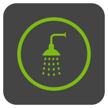 Duş düz kare vektör simgesi