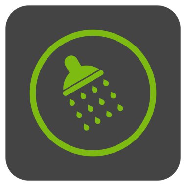 Duş düz kare vektör simgesi