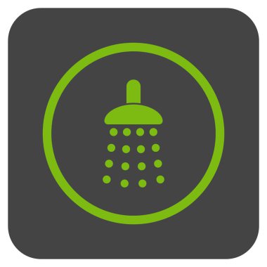 Duş düz kare vektör simgesi