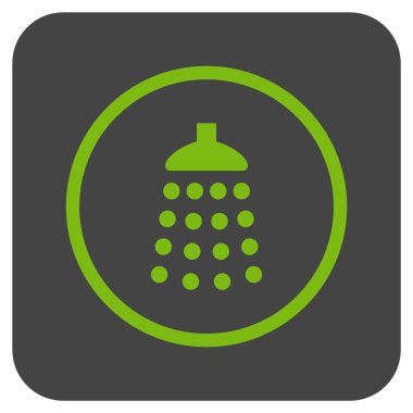 Duş düz kare vektör simgesi