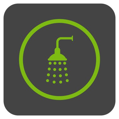 Duş düz kare vektör simgesi