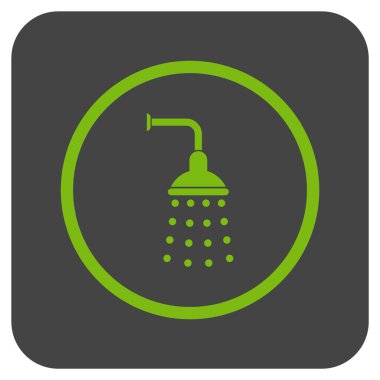 Duş düz kare vektör simgesi