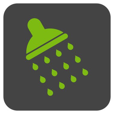 Duş düz kare vektör simgesi